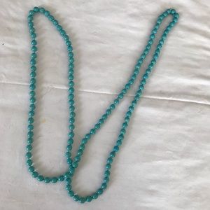 Blue beaded necklace